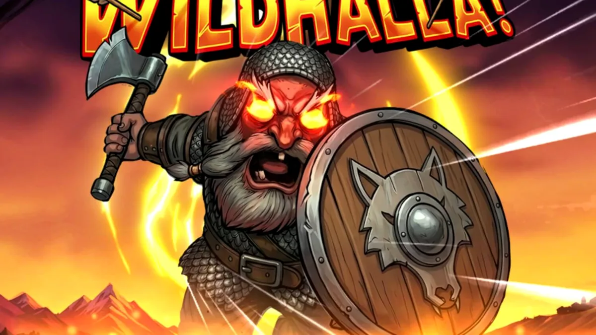 Interface do jogo de slot Wildhalla com temática viking